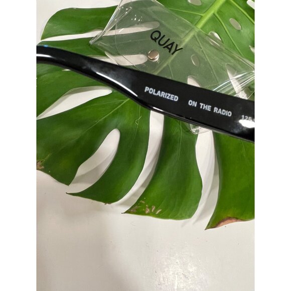 Quay On the Radio Black Cat Eye frame Polarized Sunglasses main image 10